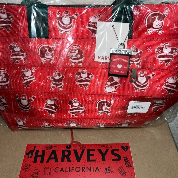 Harvey's Holly Jolly Santa Mini Streamline Tote With Sticker - Picture 7 of 7